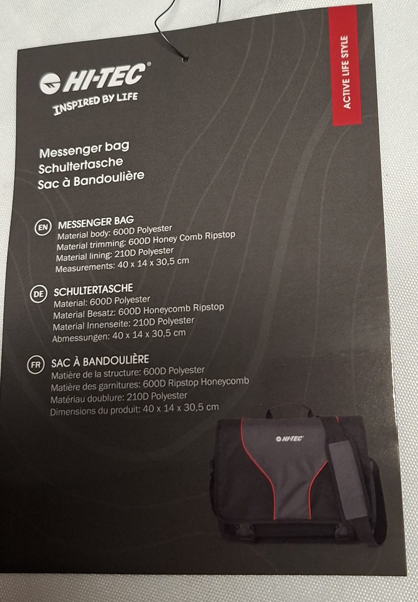 Laptoptasche, Schultertasche, Messenger Bag von Hi - Tec