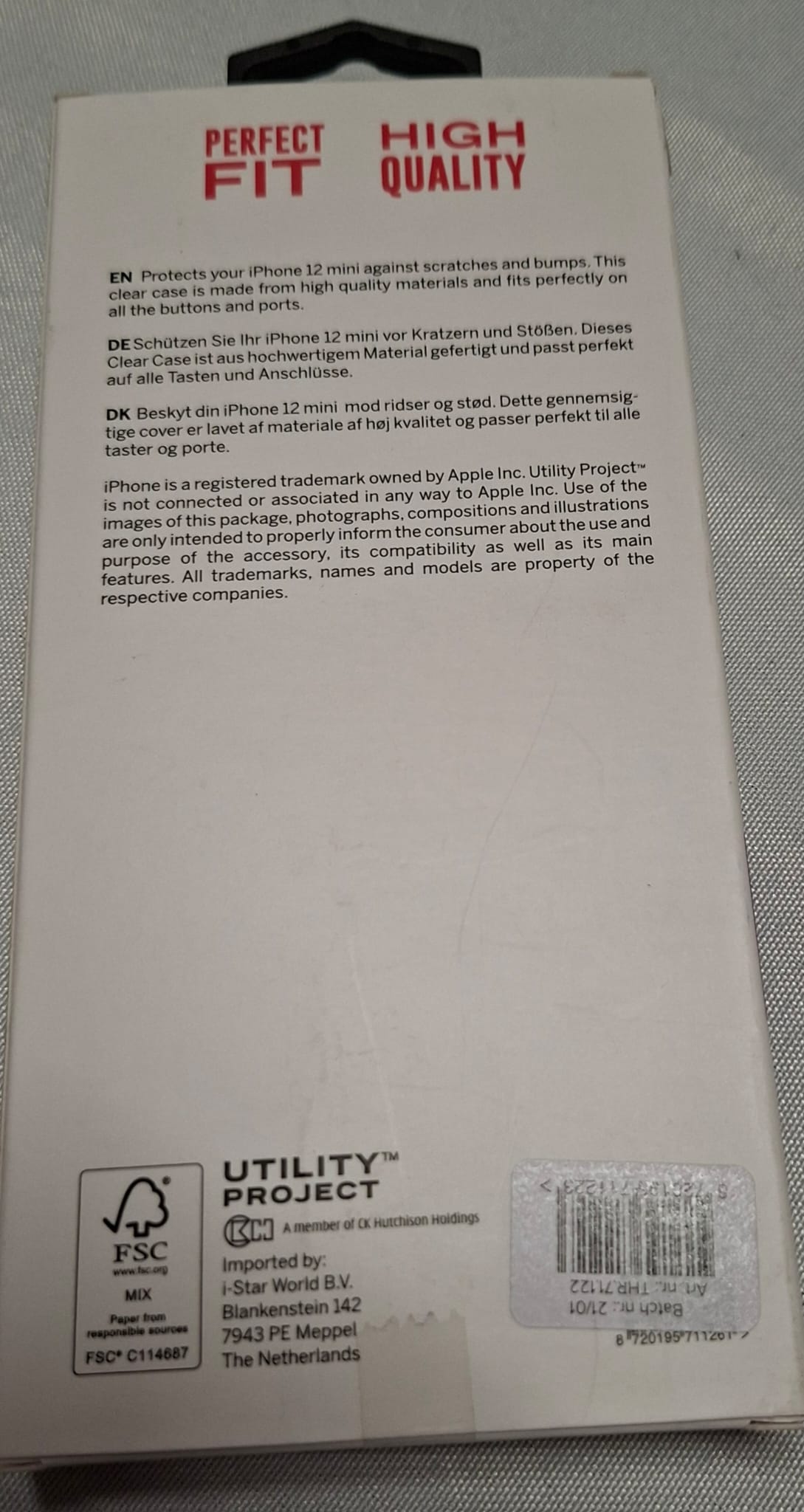 IPhone 12 Mini, Schutzhülle, Slim Case, durchsichtig von UTILITY PROJECT
