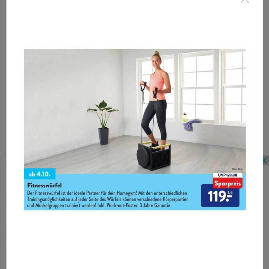 Fitnesswürfel 712053, multifunktional, Fitness Cube Computer, Ausdauersport