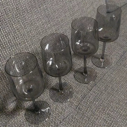 4er Set Weingläser 340 ml, Das perfekte Dinner, anthrazit
