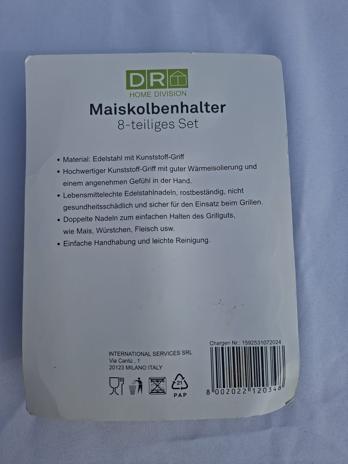 Maiskolbenhalter - Set, 8-teilig von Home Division, Neu