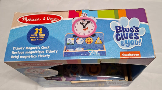 Melissa & Doug Blue's Clues Magnetische Lernuhr aus Holz, Neu