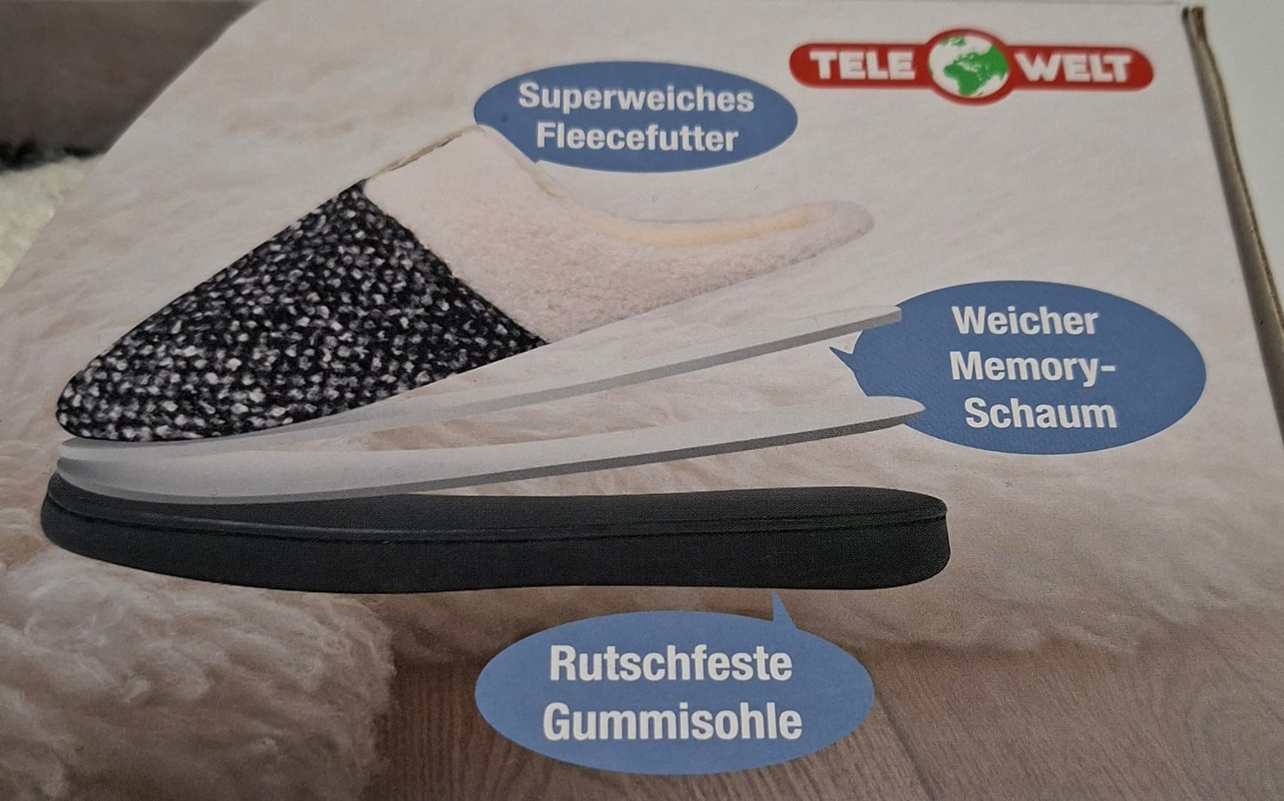 Hausschuhe, Happy Shoes, Superweich, Gr. 43/44