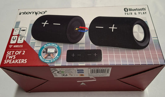 Intempo Bluetooth Lautsprecher Set mit 2 kabellosen Magnetlautsprechern, Neu