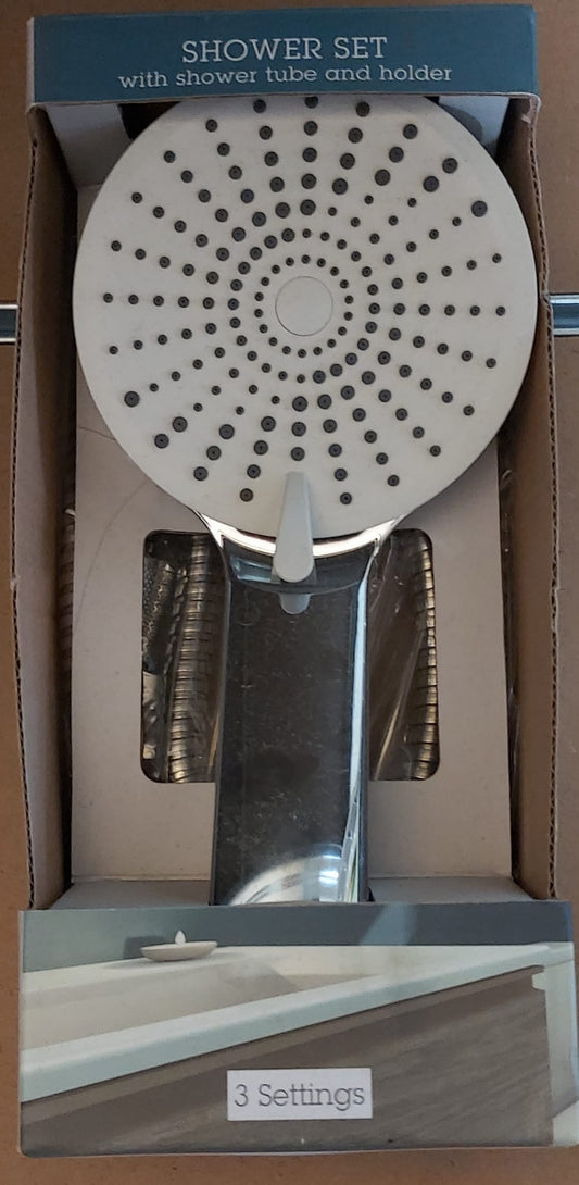 Duschset, Handbrause und Brauseschlauch in Chromeoptik inkl. Halterung Neu