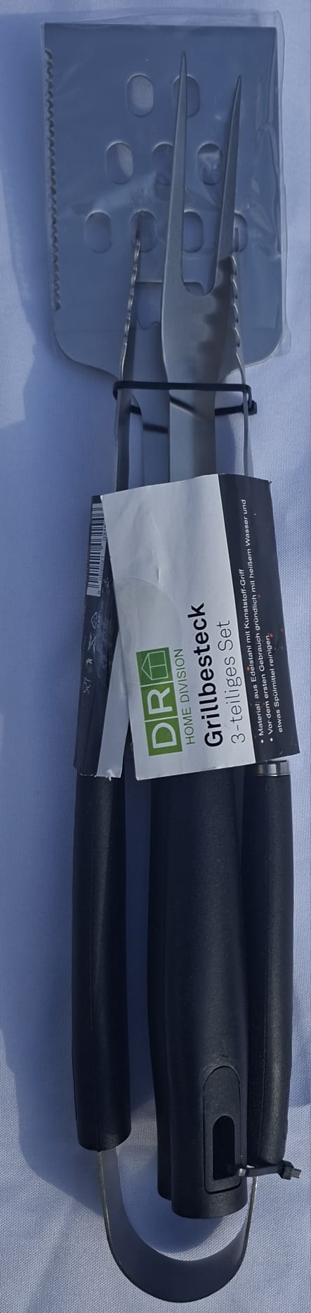 Grillbesteck 3-teilig, Marke Home Division DR, Neu