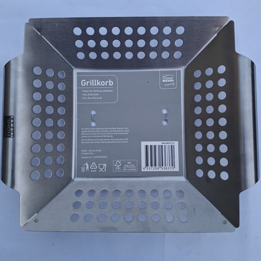 Grillkorb, Schale, Korb, 20 x 20 x 4cm von Home Ideas, Neu