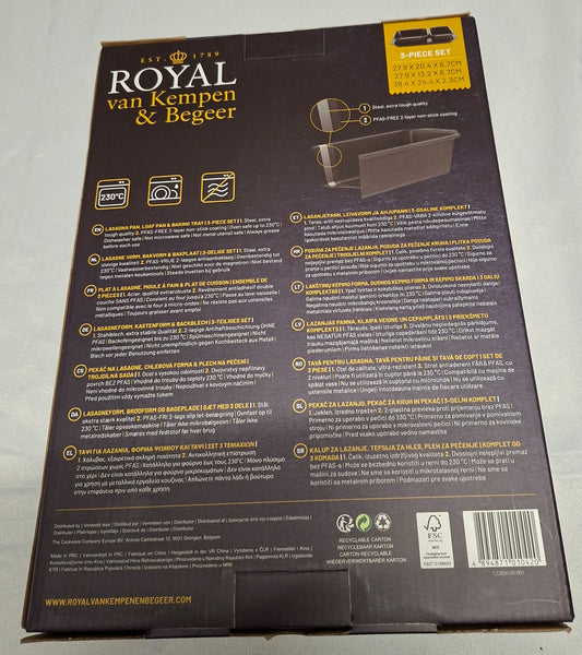 Royal van Kempen & Beeger, 3er - Set Auflaufformen- Neu und Originalverpackt